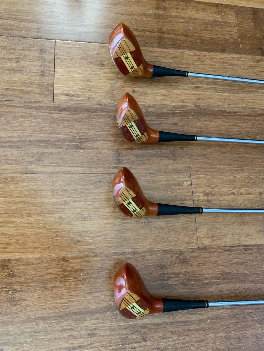 VTG GOLF CLUBS SUPER EYE-O- MATIC MACGREGOR TOURNEY WOODS PERSIMMON STEEL SHAFT
